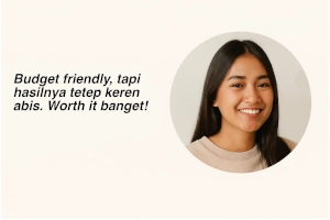 Budget friendly, tapi hasilnya tetep keren abis. Worth it banget! 